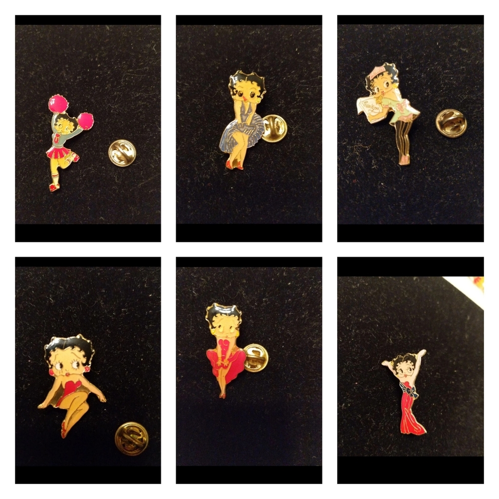 Vintage Betty Boop Pin Collection